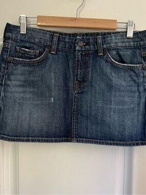 Citizens Of Humanity Faded Indigo Denim Mini Skirt